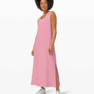 NWOT Lululemon All Yours Tank Dress Pink Mauve Midi Women’s Size 6